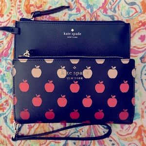 NWOT Kate Spade Staci Phone Wallet Wristlet Orchard Apple and Pencil Bag